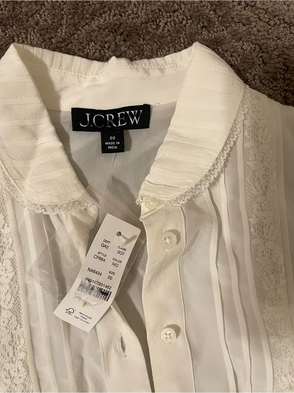 J. Crew lightweight ivory